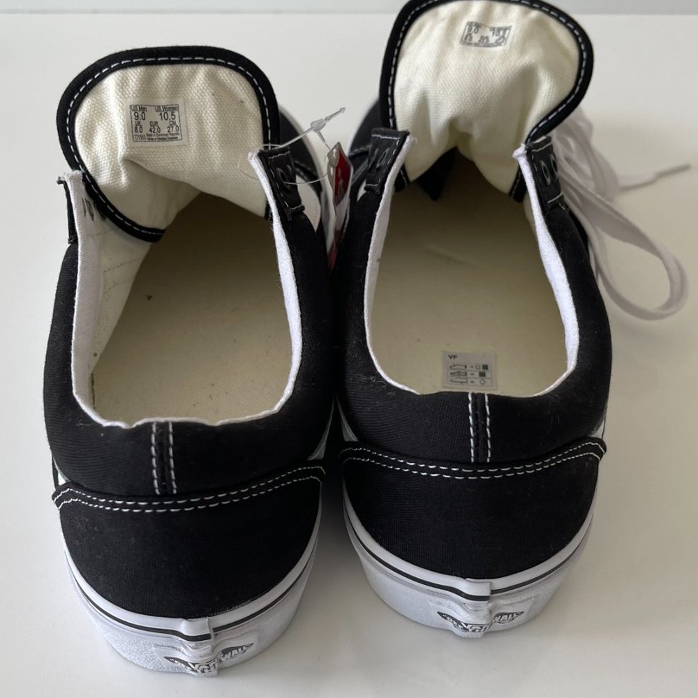 NWT Mens Vans OLD SKOOL SHOE sz 9 Black/White - Picture 8 of 9